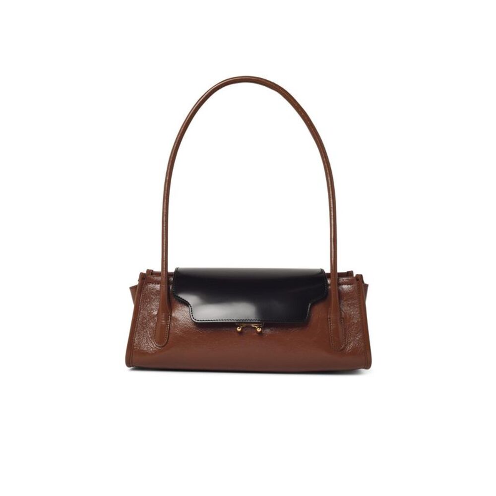Marni 'Trunkette' Brown And Black Leather Bag Women